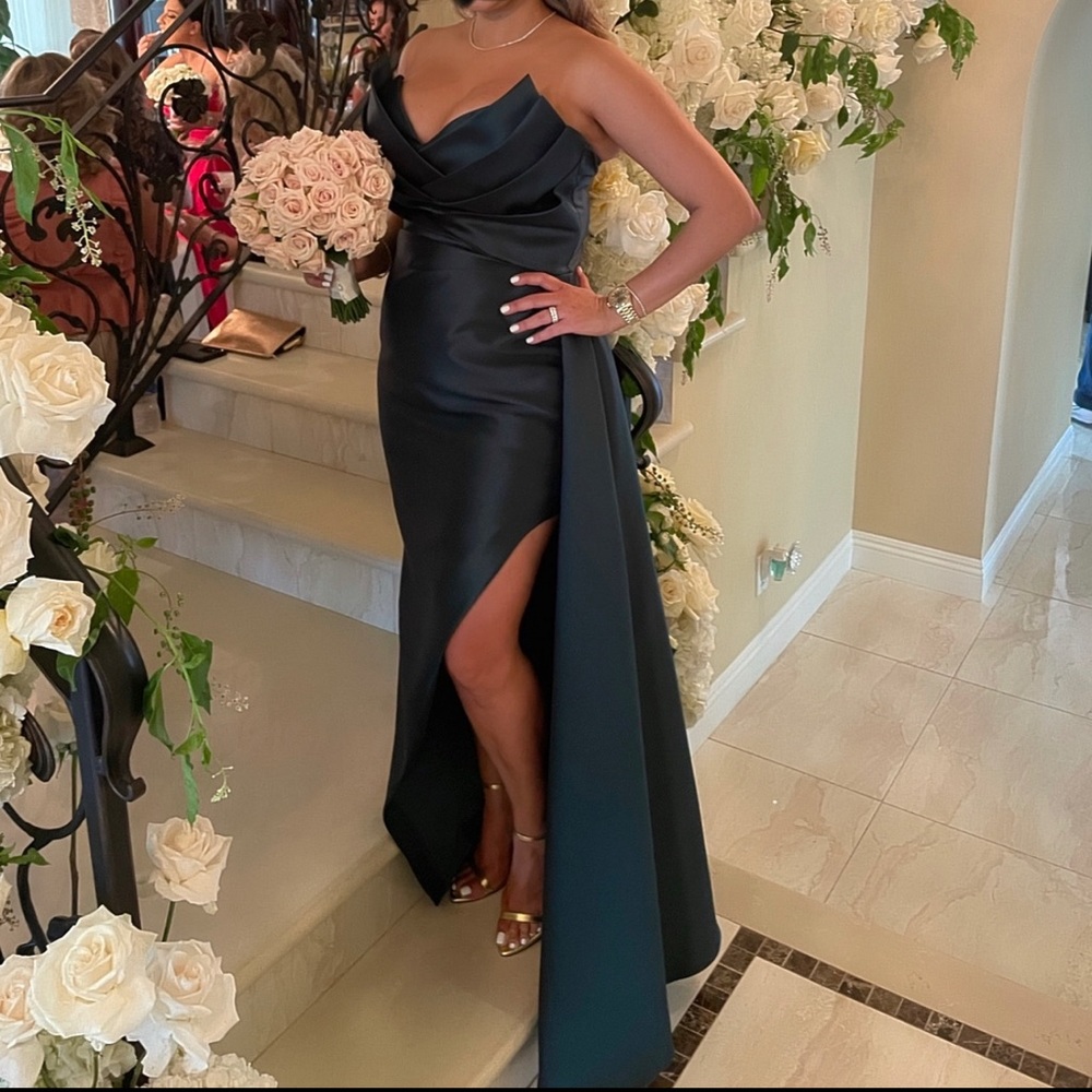 Emerald Green Nicole Bakti custom made dress worn only ONCE